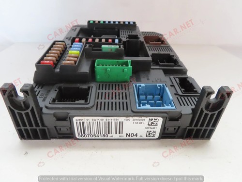 9807054180 BSI-N04 CENTRALINA MODULO BODY COMPUTER VALEO BSI PEUGEOT 308 II L3 - Picture 8 of 24