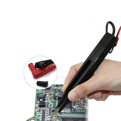 SMD SMT Chip Test Clip Lead Probe LCR Test Clip Electrician Meter Tweezer - Foto 5 di 7