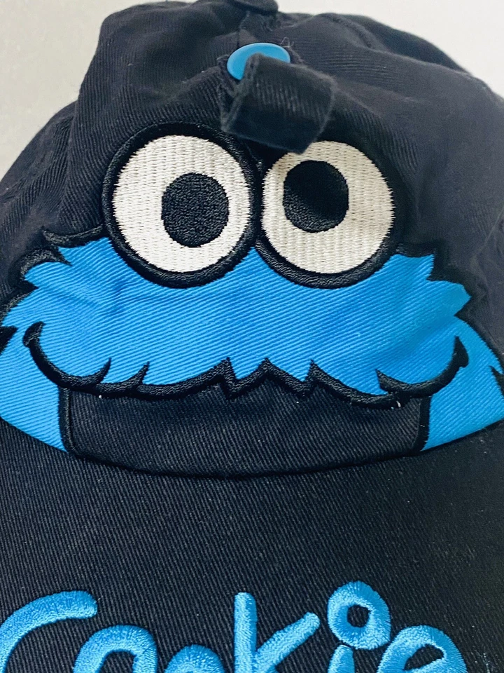 Gorra gorra de pintores de monstruos galletas de calle sésamo negra vintage Foto 3 de 4