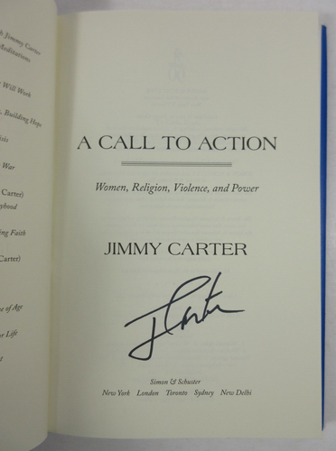 SIGNED 1st ED COA "A Call to Action: Women, Power" Jimmy Carter HARDBACK DJ 2014 - Picture 3 of 5