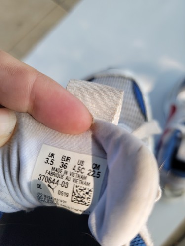 Big Kids Size 4.5 | Womens 6 Puma RS-X Hard Drive Jr 370644 03 White Blue Red - Picture 5 of 5