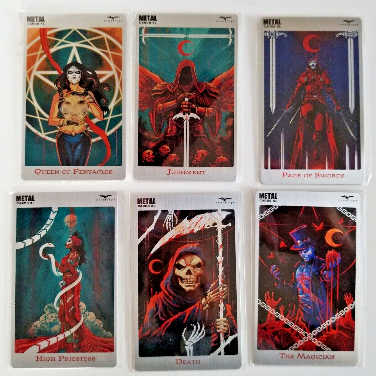 Set of 6 Grimm Fairy Tales Tarot Metal Cards XL Zenescope GFT