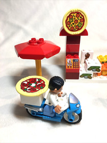 Duplo Replacement Pieces from MY TOWN PIZZA SHOP 10834 ~Ice Cream, Figures, etc
