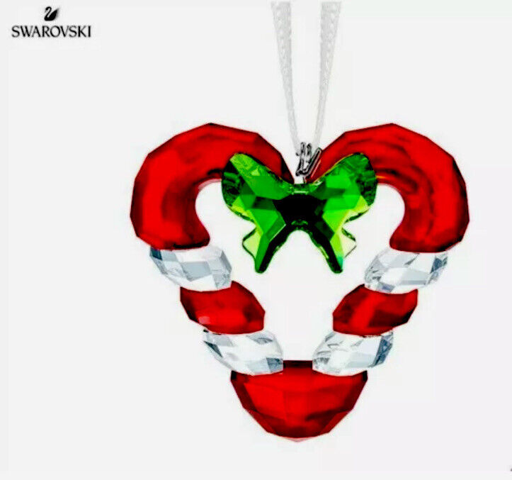 New In Box Authentic Swarovski Christmas Candy Cane Heart Ornament #5303315 Super zysk, pojawiła się nowa praca