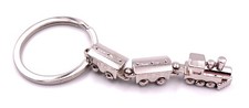 Key Ring Train Old Steam Locomotive Silver Pendant Keychain