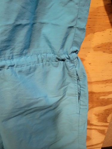 L. L. Bean Vented Dress Size Large Cinch Waist V Neck Blue - Picture 11 of 15
