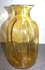 SYLVESTRI Mouth Blown Amber 7.25" Glass Vase Chicago Illinois