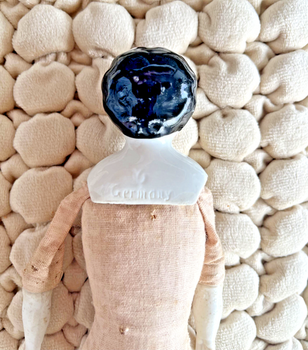 Lindo Muñeco Cabeza China 10" Articulado Marcado Alemania con Vestido De Colección - Imagen 6 de 15