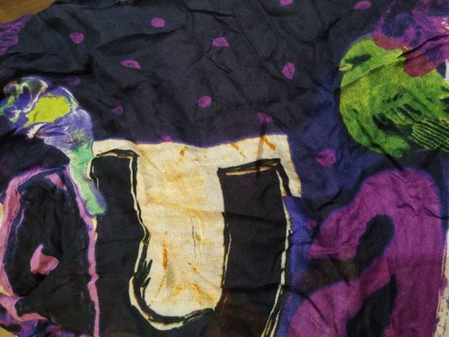 Desigual women's scarf shawl size 81/41 inch multi floral birds - Picture 10 of 12
