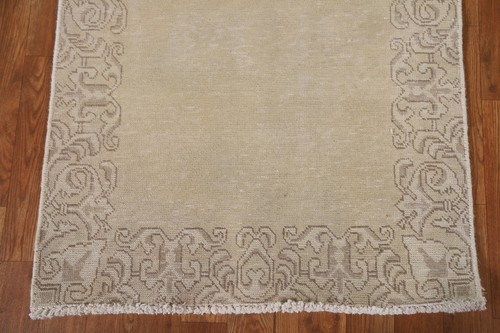Hand-knotted Muted Traditional Bordered 16 ft. Long Runner Rug 15' 8" x 2' 8" - Picture 5 of 12