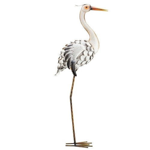 Garden Gear Metal Heron Animal Ornament Outdoor Patio 87cm Bird Sculpture Decor - Picture 2 of 6