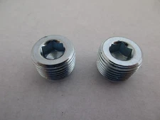 3/8" NPT PIPE FITTING PLUGS "CHROME" INTAKE WATER PUMP SB & BB FORD SBC BBC#4542