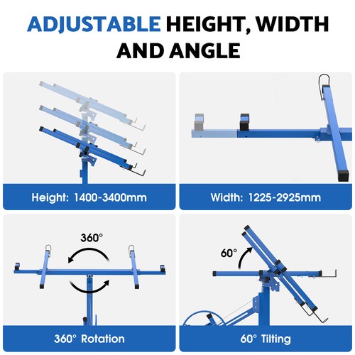 11FT Plasterboard Lifter Heavy Duty Movable Plaster Sheet Lifter Panel Lift Blue - Picture 2 of 16