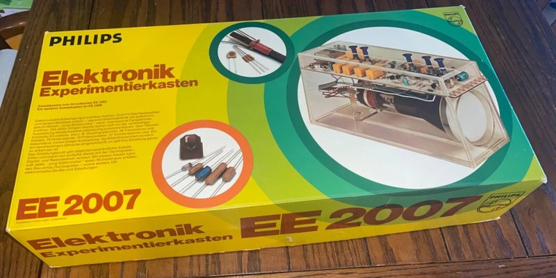 70s Philips Elektronik EE2007 Electronics Experimenter Oscilloscope Kit,Complete