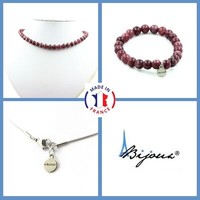 ParüRe Schmuck Armband Halskette Perlen Lepidolit 8 Mm. Kette Stahl GrößE P