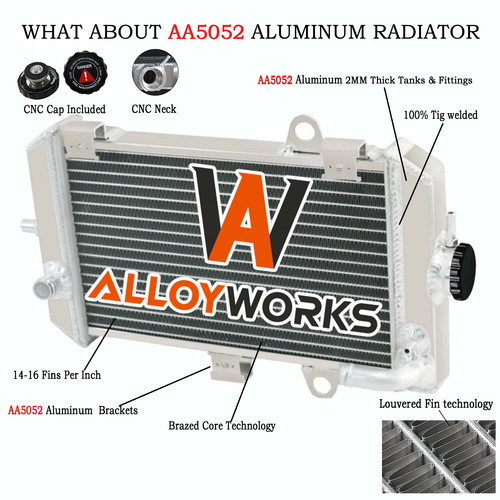 Upgraded Aluminium Radiator For 06-14 08 Yamaha Raptor 700 700R YFM700 YFM700RUK