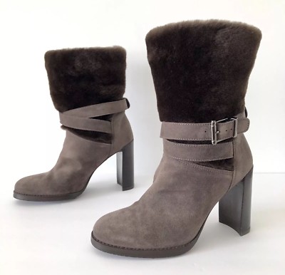 Stuart Weitzman Furstup Crisscross Suede Booties. Size 6