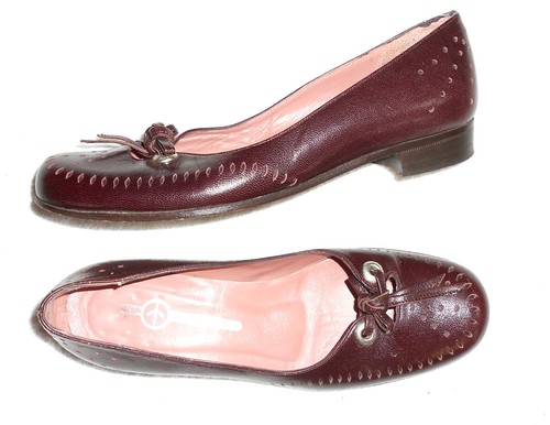 MOSQUITOS escarpins cuir bordeaux P 36, 5 (3,5) TBE