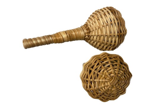 AFRIKANISCHER ghanaischer handgefertigter Samen gewebtes Caxixi (mehrfarbig) afrikanischer Shake-114 - Bild 14 von 20