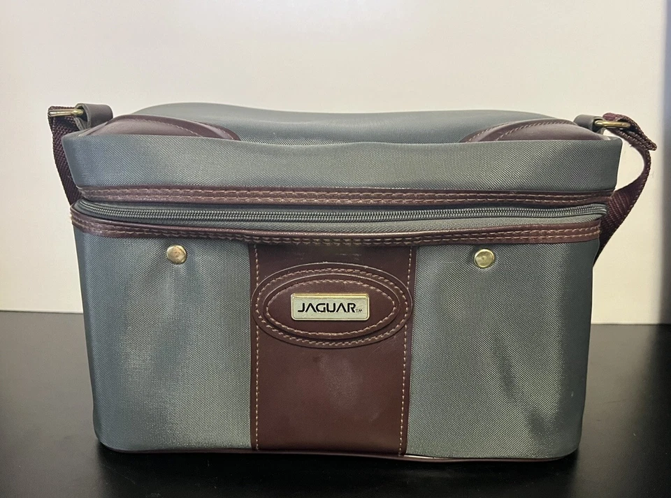 De Colección Jaguar Estuche de Tren Equipaje de Transporte Cosméticos Durante la Noche Bolso de Hombro Verde Mosca Foto 2 de 4