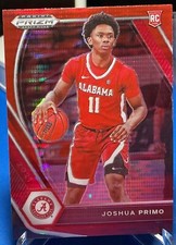 2021 Panini Prizm Draft Picks Joshua Primo base RED PULSAR Prizm SP RC # 50