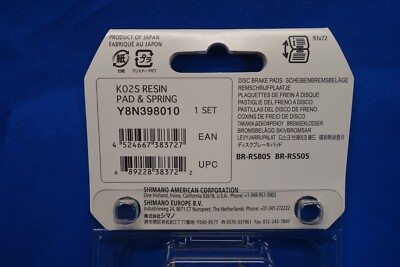 Shimano K02s Resin Disc Brake Pads for Flat Mount for sale online