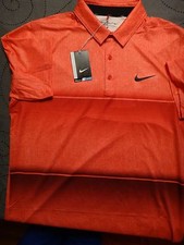 NIKE GOLF STANDARD FIT HEATHER RED'S - ORANGE POLO SHIRT SIZE L MEN NWT 80.00