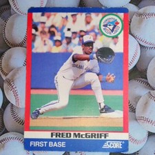 VTG MLB 1991 Score Superstar Baseball Card #71 Fred McGriff Toronto Blue Jays