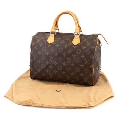 LOUIS VUITTON Monogram Speedy 30 Hand Bag Brown M41526 Purse