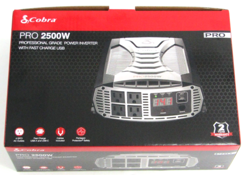 Cobra 2500W Pro Wechselrichter mit Schnelllade-USB-Steckdosen für Zuhause, Auto, LKW - Bild 8 von 11