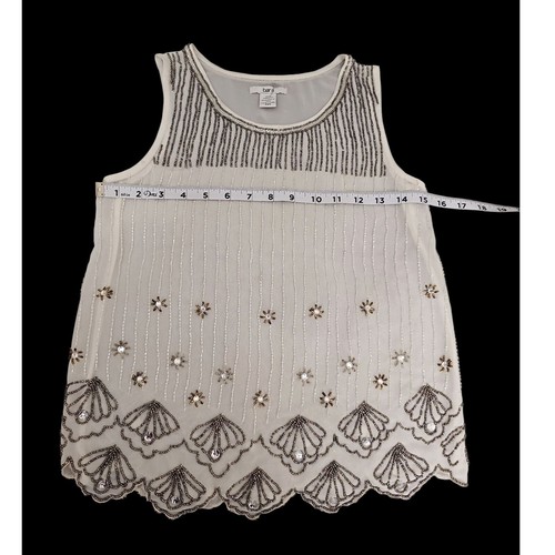 Bar III Beaded Tank Top Sleeveless Party Top Embellished XXS - Picture 6 of 7