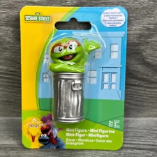 Sesame Street OSCAR grouch Mini Figure Waving Micro Toy Collection Topper New