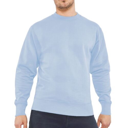 Mens Hoodies Crew Necked Fleece Jumper Casual Sweatshirt Premium Quality Top - Picture 52 of 58