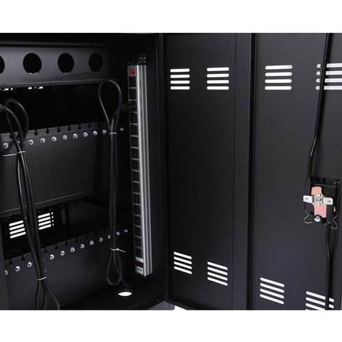 Mobile Charging Cart and Cabinet for Tablets Laptops 30-Device - Picture 11 of 12
