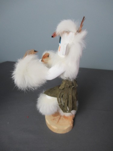 Kachina Doll Zuni Rain Priest- Wood, Fur & Leather - NR1102 - 11" tall - c pp - Picture 5 of 10