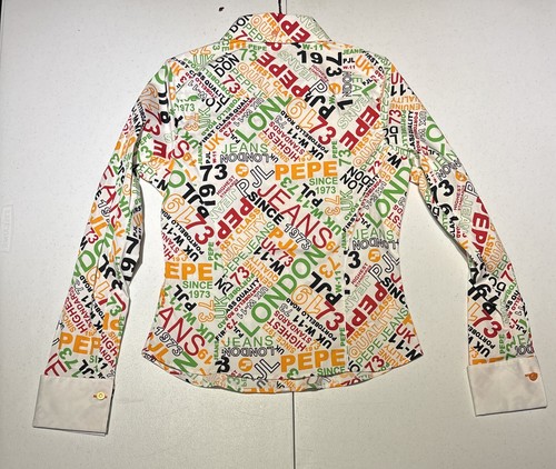 Camisa Vintage Pepe Jeans AOP Botón Nueva Con Etiquetas Niños Talla Pequeña NOS 11/82 DIFÍCIL DE ENCONTRAR - Imagen 3 de 6