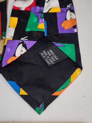 Vintage Lot of 3 Looney Tunes Mania Neck Ties / Neckties TAZ BUGS BUNNY Tie - Imagen 3 de 5