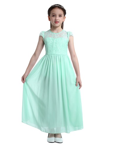 US Girls Kid Chiffon Flower Dress Princess Pageant Bridesmaid Wedding Party Gown - Picture 57 of 63