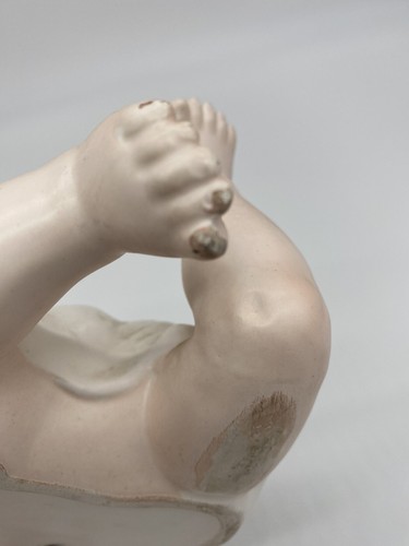 Rare Set of 3 Vintage Bisque Ceramic Large Piano Babies Sitting Laying Baby 8” - Picture 23 of 24