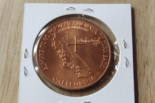 MEDALLA DE BRONCE PADRE JUNIPERO SERRA 1963 CALIFORNIA - Imagen 2 de 2