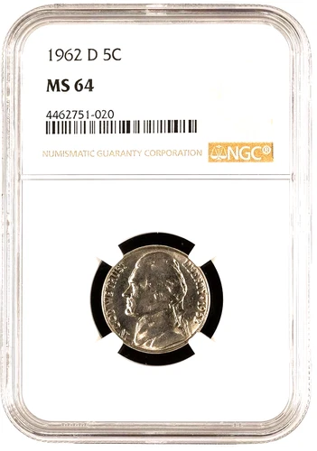 1962-D Jefferson Nickel NGC MS64