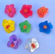 Hawaiian Hibiscus Layered Multicolored Tropical Foam Hair Clip Party Beach Luau