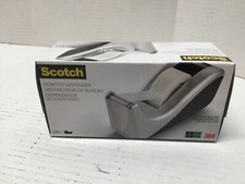 Scotch Desktop Tape Dispenser Silvertech, Two-Tone C60-St, Black/Silver, 1 Pack