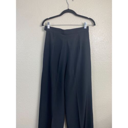 Max Mara High Waist Wide Leg Trouser Pants Black Womens size 8 Career Capsule - Picture 9 of 12