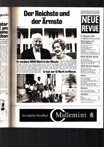 Neue Revue Nr. 33 18.8.1968 Eva Renzi, Jeanette Cord, Cowboy-Kate, Paola v. L. - Bild 2 von 7