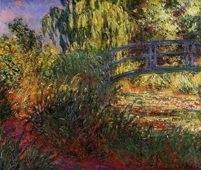 Monet, Claude - The Japanese Bridge (The Water Lily Pond And Path By The Water)