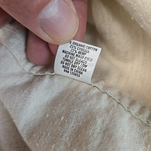 Taylor Stitch Oxford Shirt Mens Size 42 US Large Hemp Organic Cotton Blend Ivory - Picture 8 of 8