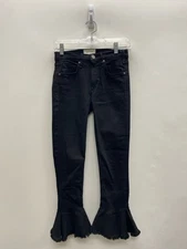 MCGUIRE Size 25 Black Fringe Ladies Jeans