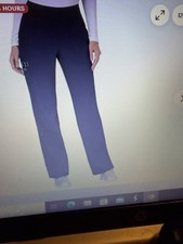 Cherokee Workwear Womens Mid Rise Pull On Scrub Pant WW110 NAVY-NEW WITH TAGS 