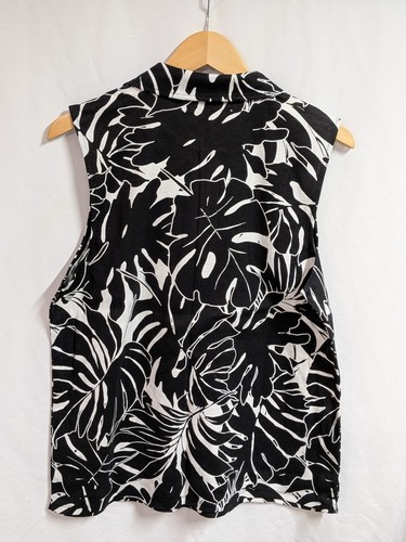 Polo Rafaella Damas Sin Mangas Talla XL Palmas Prensadas Negro *Precio de venta sugerido por el fabricante 49 USD* NUEVO CON ETIQUETAS - Imagen 2 de 9